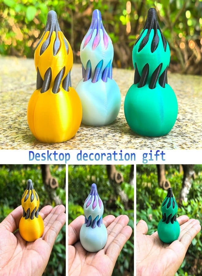 WAAISSJK Gourd Fingertip Toy, Spiral Cone Fidget Toy, 3D Printed Fidget Toys, Suitable for Entertainment and Ornaments, ADHD Autism Stress Relief (Green Gold Glacier Blue - 3 pcs) - Image 4